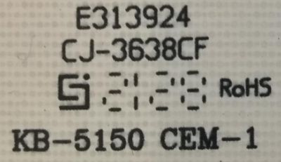 FUENTE PARA TV ONN ROKU / NUMERO DE PARTE 260132006280 / CJ-3638CF / KB-5150 / HKL-550217A / 1030-4001313 / MODELO 100012586 - Imagen 3